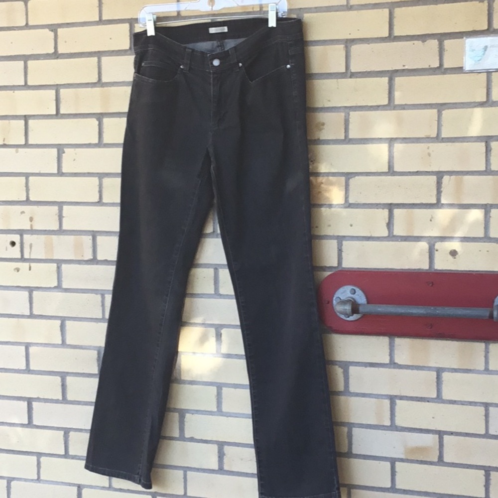 Eileen Fisher Black Denim 5 pocket straight leg Jeans -size 8